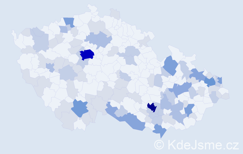 Jméno: 'Leopoldina', počet výskytů 211 v celé ČR