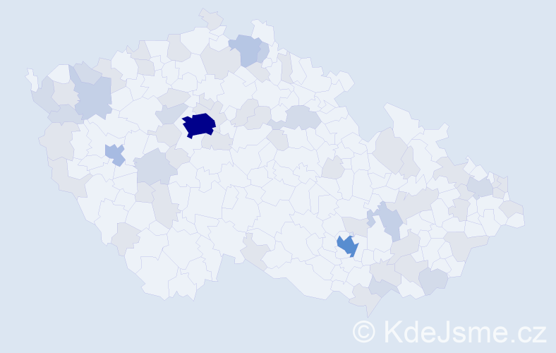Jméno: 'Carolina', počet výskytů 126 v celé ČR