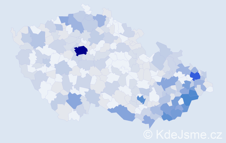 Jméno: 'Anastazie', počet výskytů 589 v celé ČR