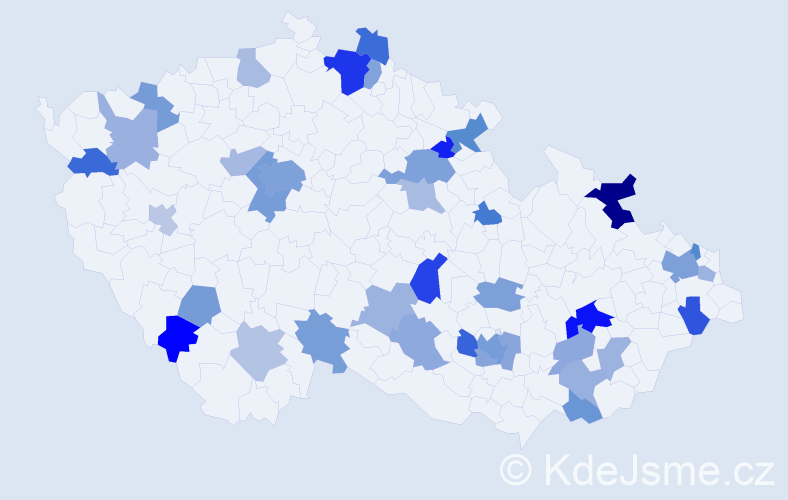 Jméno: 'Sáva', počet výskytů 69 v celé ČR