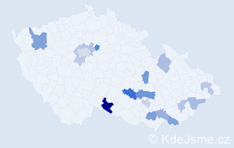 Jméno: 'Živa', počet výskytů 26 v celé ČR