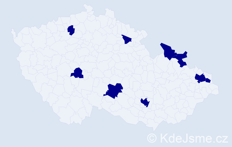 Jméno: 'Pinelopi', počet výskytů 9 v celé ČR