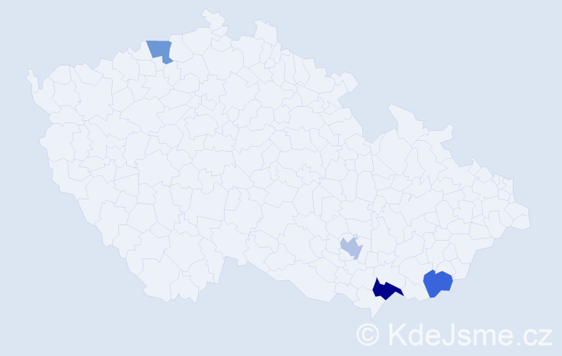 Jméno: 'Sophia Victoria', počet výskytů 5 v celé ČR