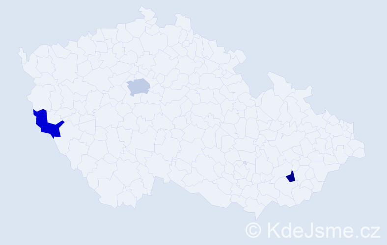Jméno: 'Derek John', počet výskytů 4 v celé ČR