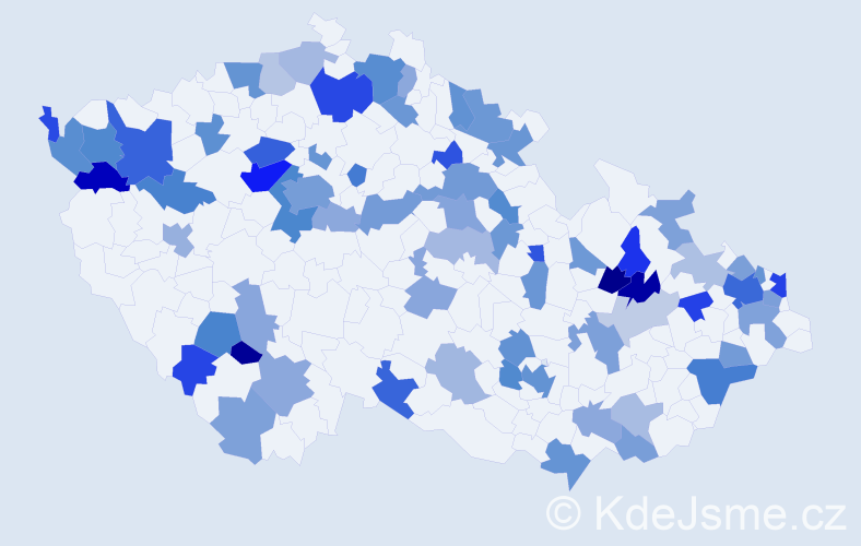 Jméno: 'Brian', počet výskytů 144 v celé ČR