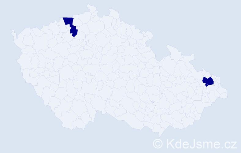 Jméno: 'Thi Trung', počet výskytů 3 v celé ČR