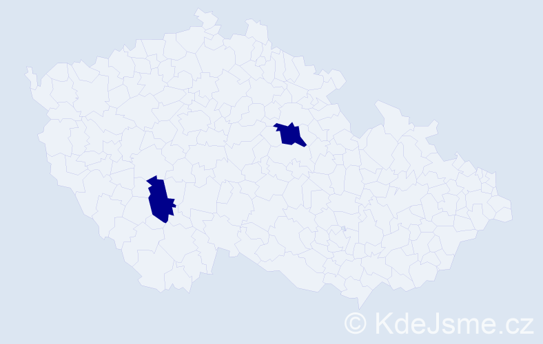 Jméno: 'Aduše', počet výskytů 2 v celé ČR