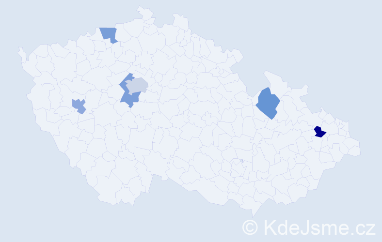 Jméno: 'Petr Michael', počet výskytů 7 v celé ČR