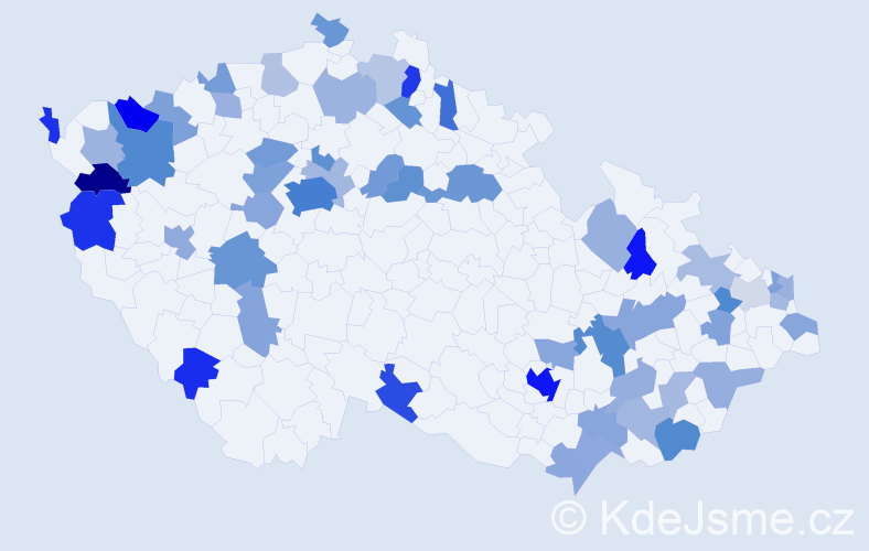Jméno: 'Carolina', počet výskytů 108 v celé ČR