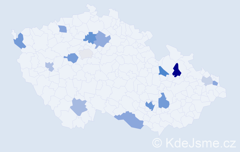 Jméno: 'Andrés', počet výskytů 19 v celé ČR