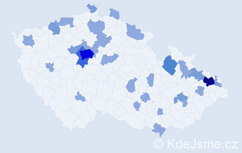 Jméno: 'Sidonie', počet výskytů 56 v celé ČR