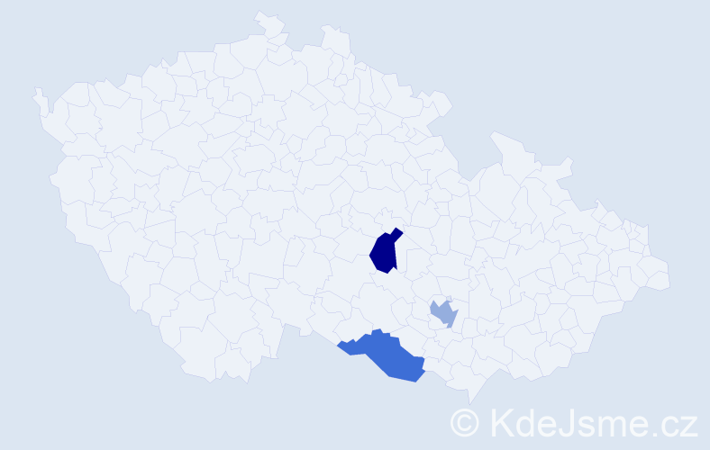 Jméno: 'Leontyna', počet výskytů 3 v celé ČR