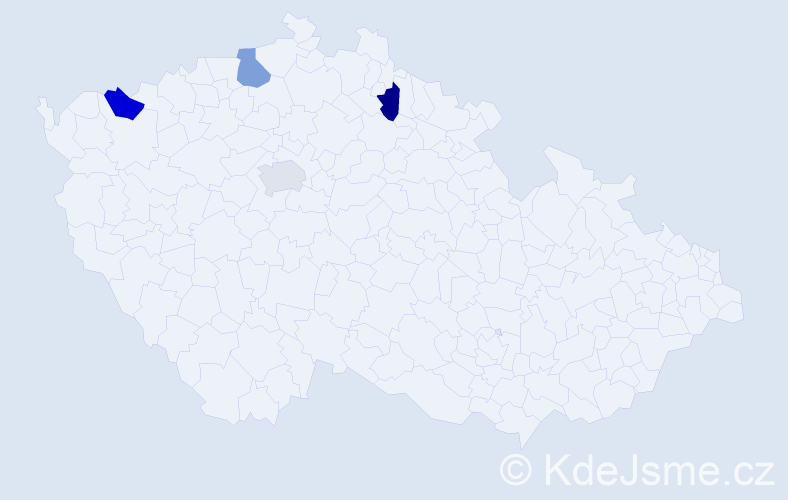 Jméno: 'Thi Hong Hoa', počet výskytů 4 v celé ČR