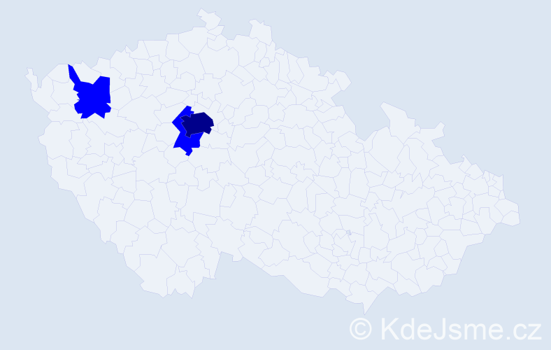 Jméno: 'Hany', počet výskytů 4 v celé ČR