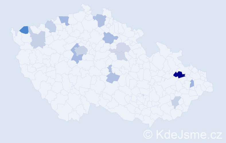 Jméno: 'Gordana', počet výskytů 25 v celé ČR