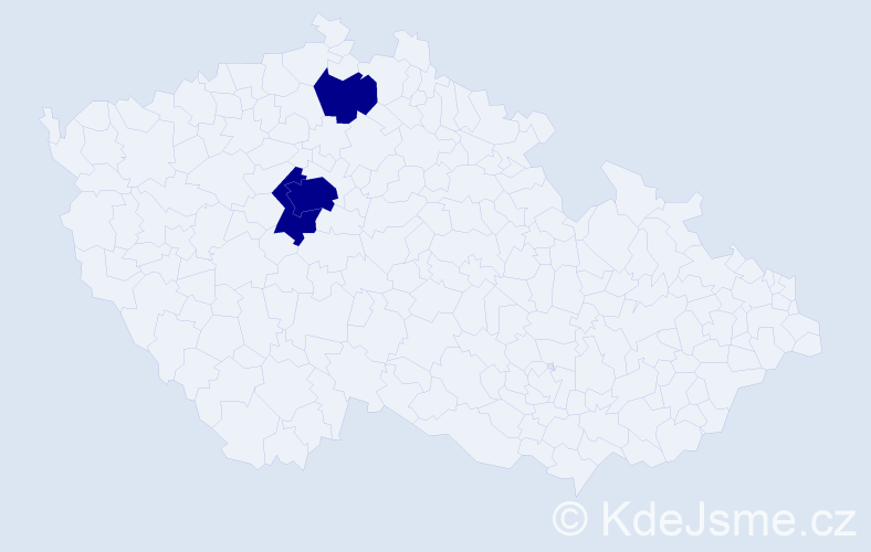 Jméno: 'Petr Hugo', počet výskytů 3 v celé ČR
