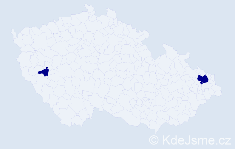 Jméno: 'Mika Tim', počet výskytů 2 v celé ČR