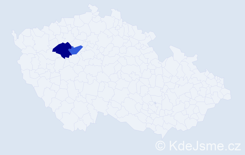 Jméno: 'Laduška', počet výskytů 2 v celé ČR