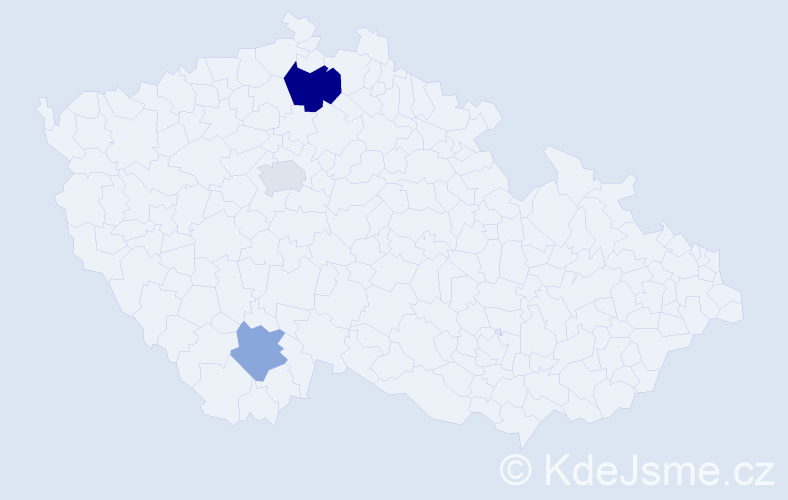 Jméno: 'Mišo', počet výskytů 5 v celé ČR
