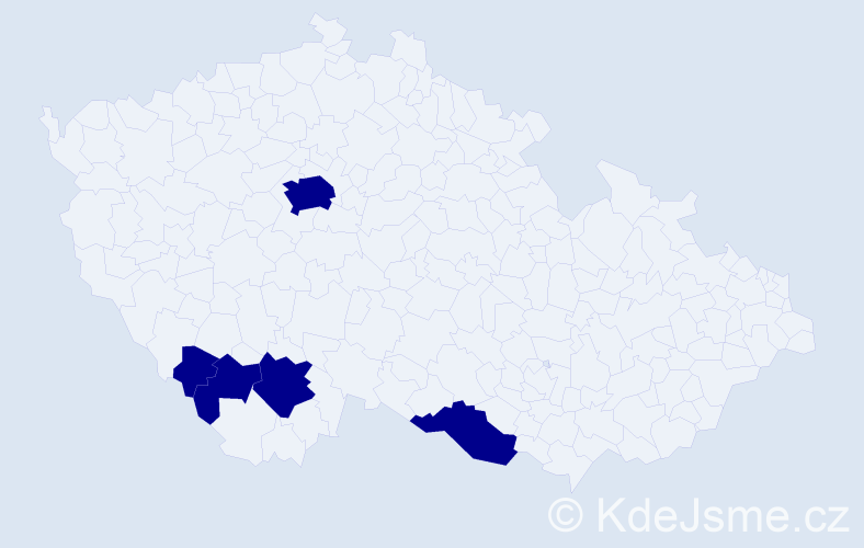 Jméno: 'Berenike', počet výskytů 5 v celé ČR