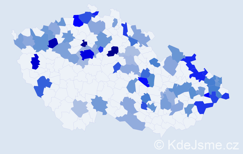 Jméno: 'Olivie', počet výskytů 138 v celé ČR