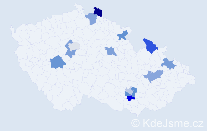 Jméno: 'Massimo', počet výskytů 13 v celé ČR