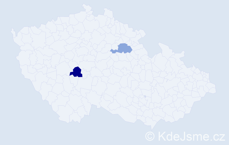 Jméno: 'Anna Bára', počet výskytů 2 v celé ČR