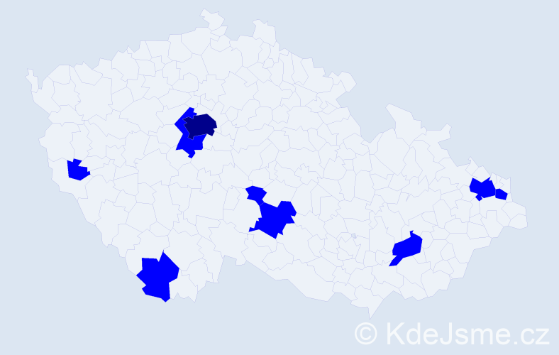 Jméno: 'Samael', počet výskytů 10 v celé ČR