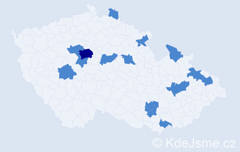 Jméno: 'Massimo', počet výskytů 18 v celé ČR