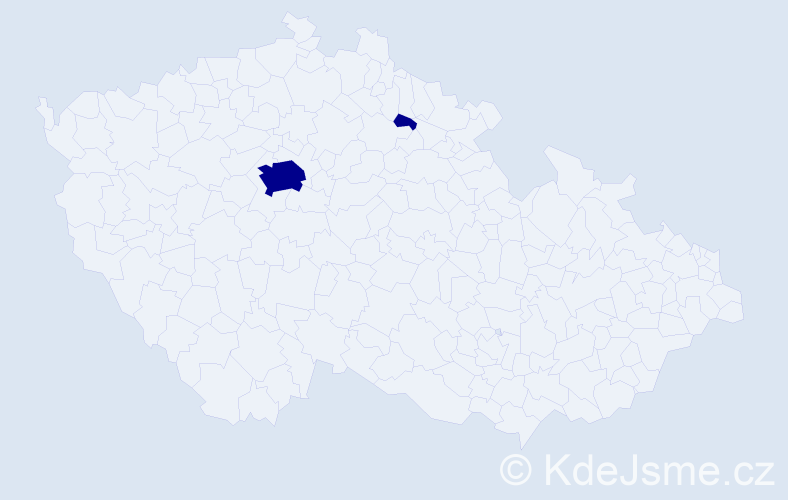 Jméno: 'Anelija', počet výskytů 2 v celé ČR