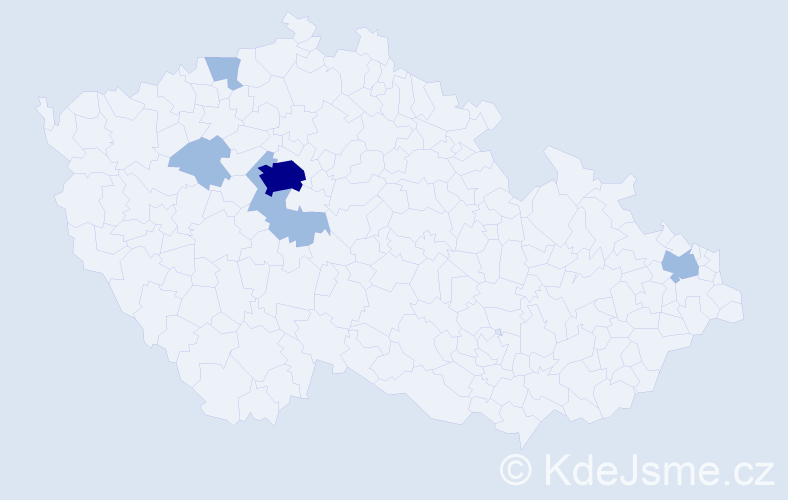 Jméno: 'Khadija', počet výskytů 9 v celé ČR