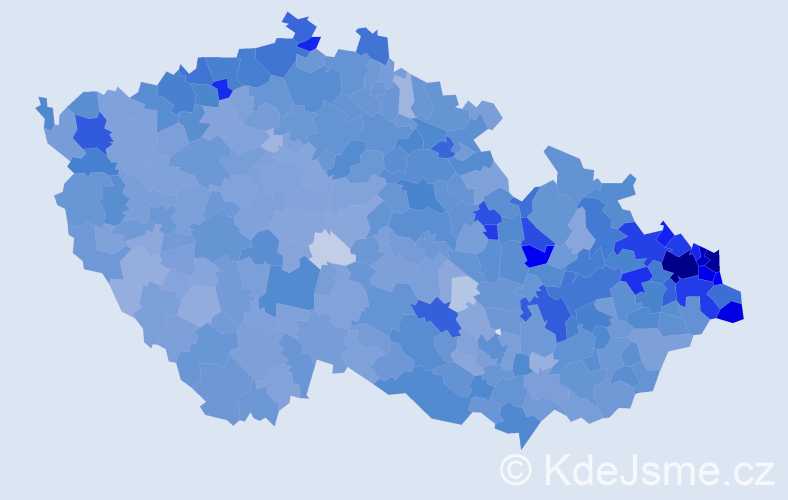 Jméno: 'Žaneta', počet výskytů 8915 v celé ČR