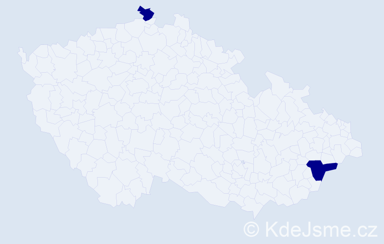 Jméno: 'Čavdar', počet výskytů 2 v celé ČR