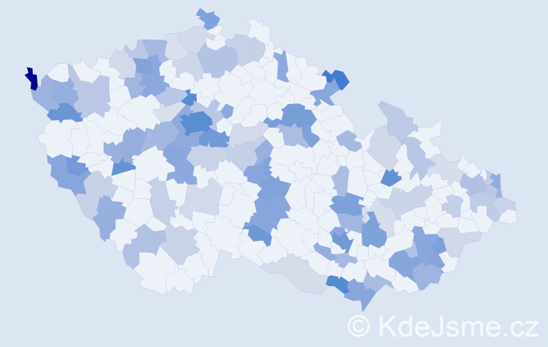 Jméno: 'William', počet výskytů 249 v celé ČR