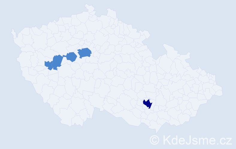 Jméno: 'Ol'ga', počet výskytů 7 v celé ČR