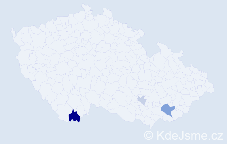 Jméno: 'Eleanora', počet výskytů 3 v celé ČR