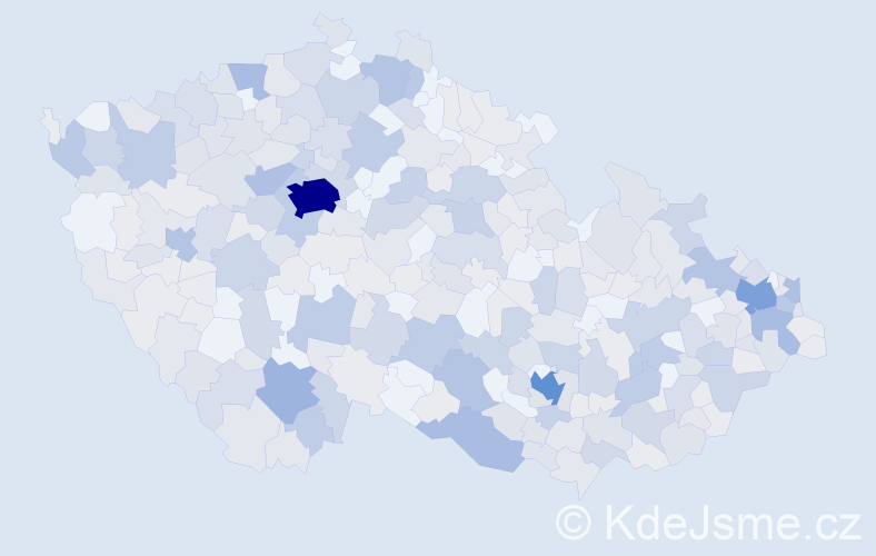 Jméno: 'Albína', počet výskytů 746 v celé ČR