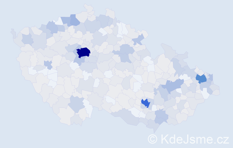 Jméno: 'Kristína', počet výskytů 924 v celé ČR