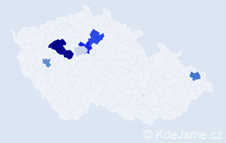 Jméno: 'Sibel', počet výskytů 8 v celé ČR