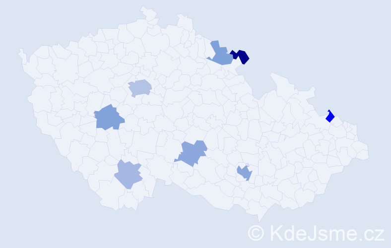 Jméno: 'Helene', počet výskytů 14 v celé ČR