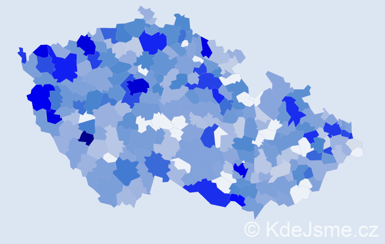 Jméno: 'Valentina', počet výskytů 1174 v celé ČR