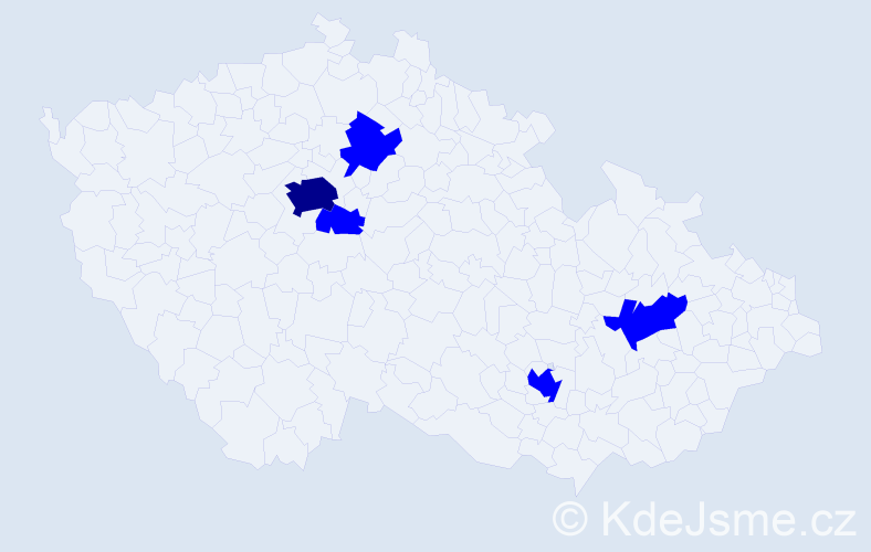 Jméno: 'Lazar', počet výskytů 6 v celé ČR