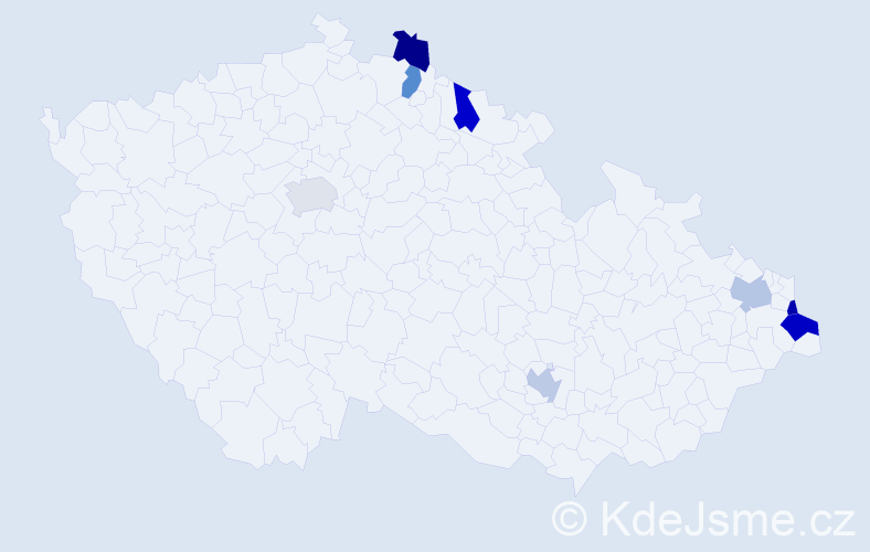 Jméno: 'Gedeon', počet výskytů 9 v celé ČR