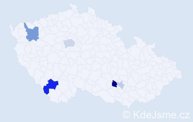 Jméno: 'Sargis', počet výskytů 6 v celé ČR