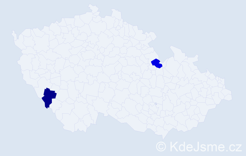 Jméno: 'Natálie Elizabeth', počet výskytů 2 v celé ČR