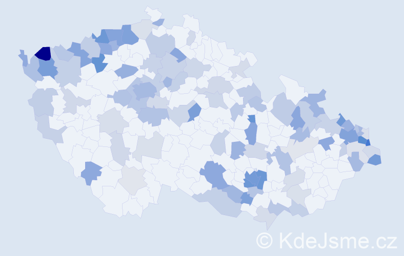 Jméno: 'Claudie', počet výskytů 223 v celé ČR