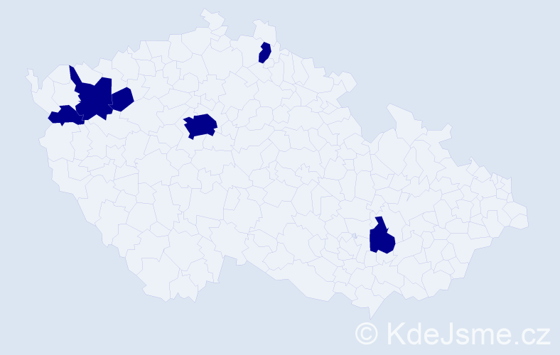 Jméno: 'Kryštof Petr', počet výskytů 6 v celé ČR