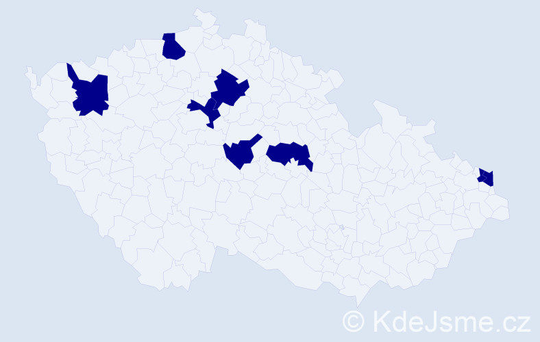 Jméno: 'Júlie', počet výskytů 8 v celé ČR