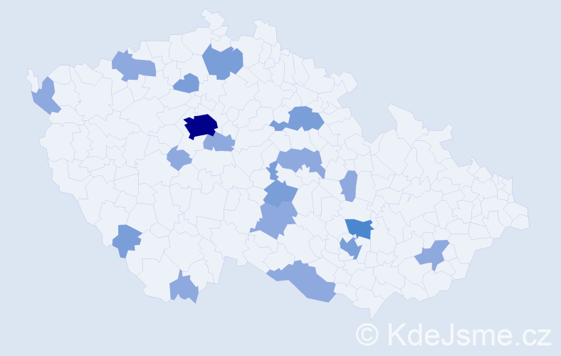Jméno: 'Battsetseg', počet výskytů 34 v celé ČR