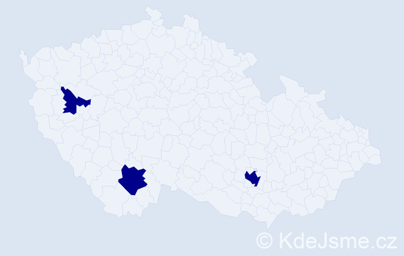 Jméno: 'Mihaela', počet výskytů 3 v celé ČR